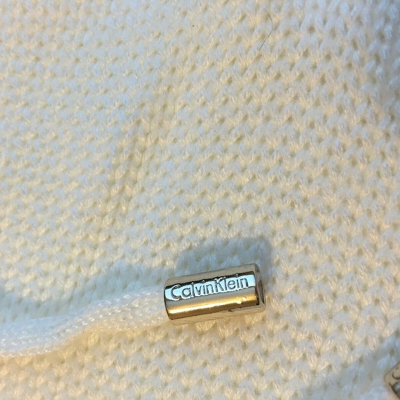NWT Calvin Klein Women's White Laced-Up Grommet Mix Sweater Plus Size 1X - Picture 11 of 13